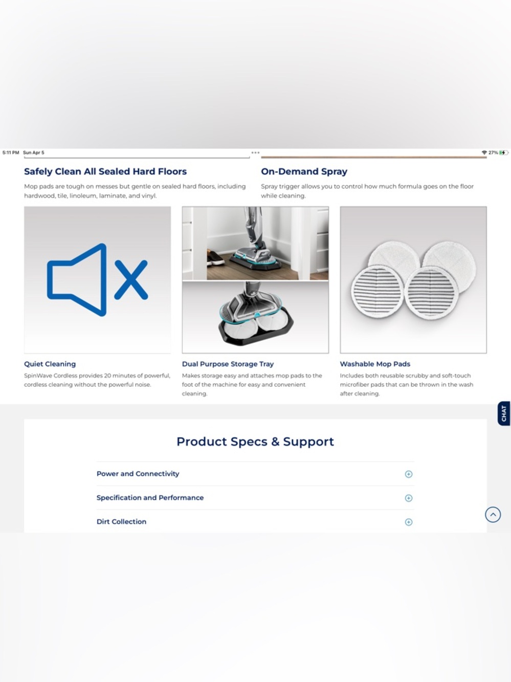 NEW IN BOX
Bissell
SpinWave®
CORDLESS HARD FLOOR SPIN MOPP Hard Flooring - Picture 7 of 13